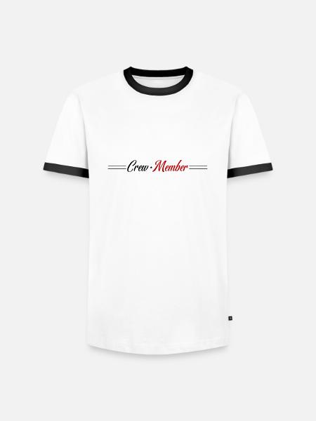 Crew Member - Men's Ringer Shirt - white/black