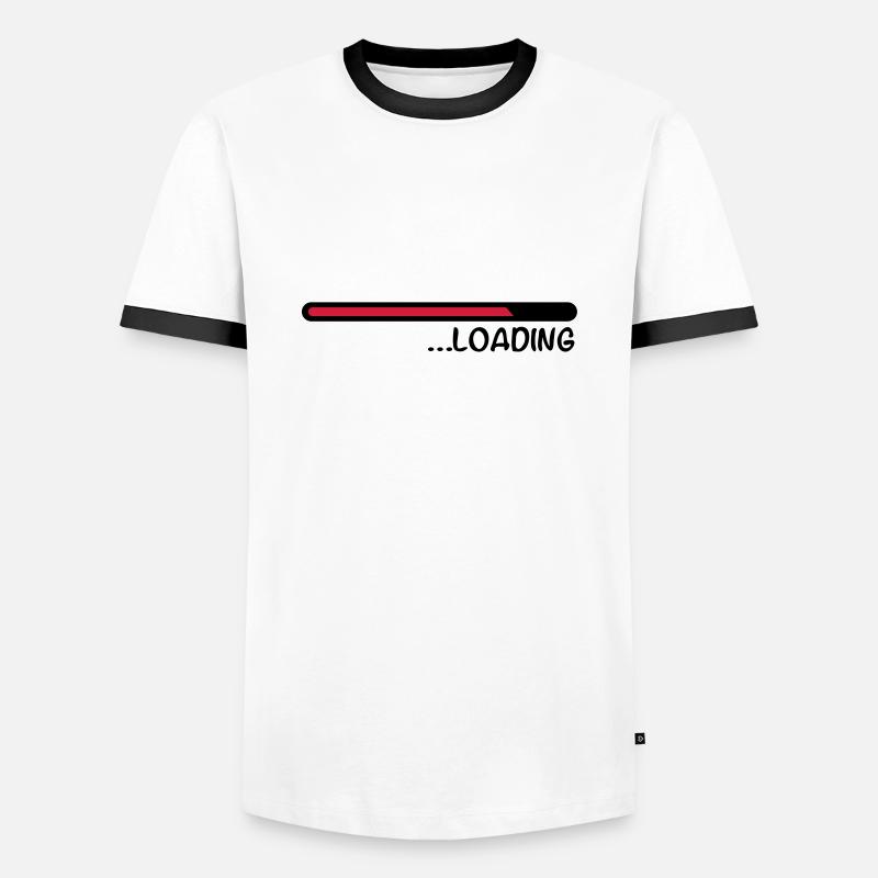 loading_cc2 - Männer Kontrast-T-Shirt - Weiß/Schwarz