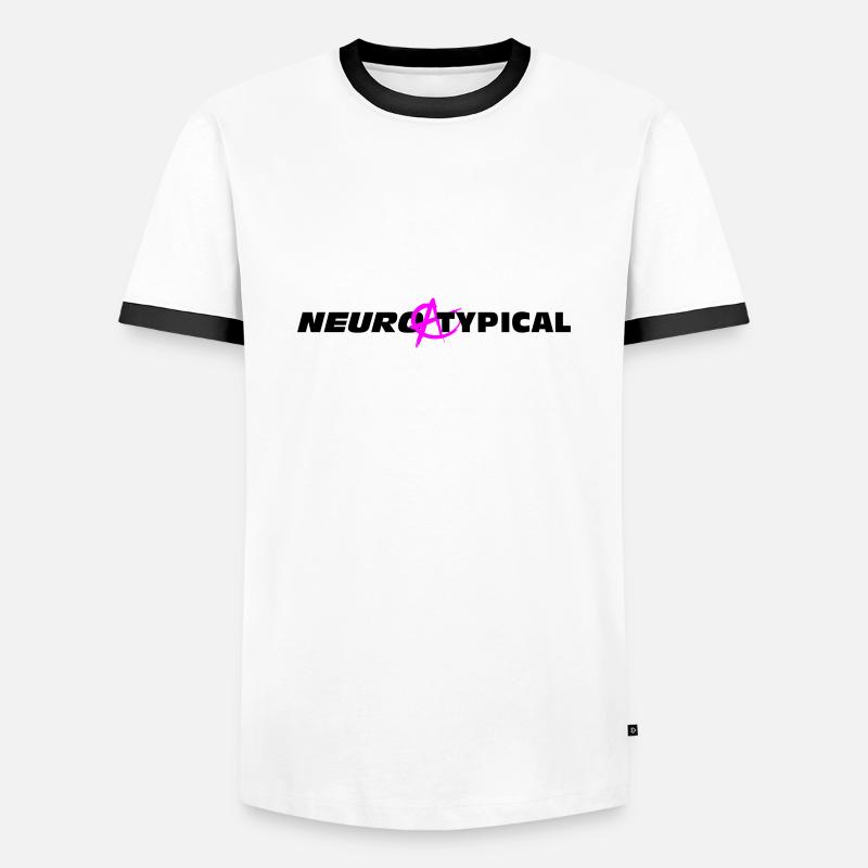 Neuroatypisch - Männer Kontrast-T-Shirt - Weiß/Schwarz