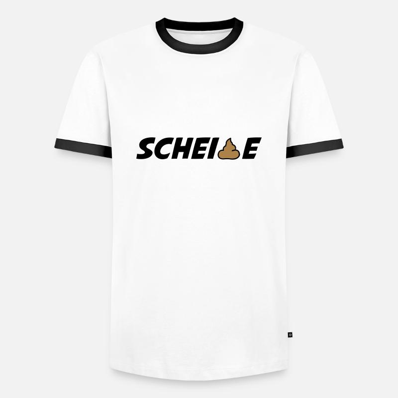 scheisse - Männer Kontrast-T-Shirt - Weiß/Schwarz