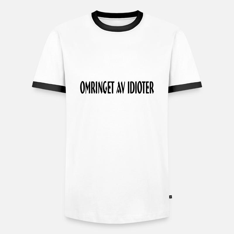 surrounded by idiots - Men's Ringer Shirt - white/black