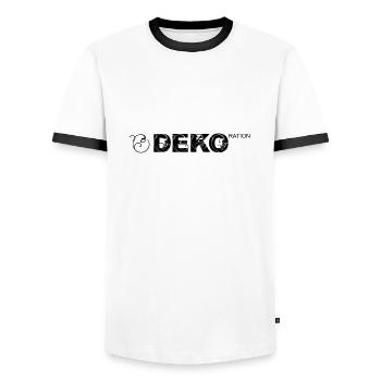 Dekoration - Männer Kontrast-T-Shirt - Weiß/Schwarz - Vorne - AI Model Female 172 light (172cm) & AI Model Male 178 dark (178cm)