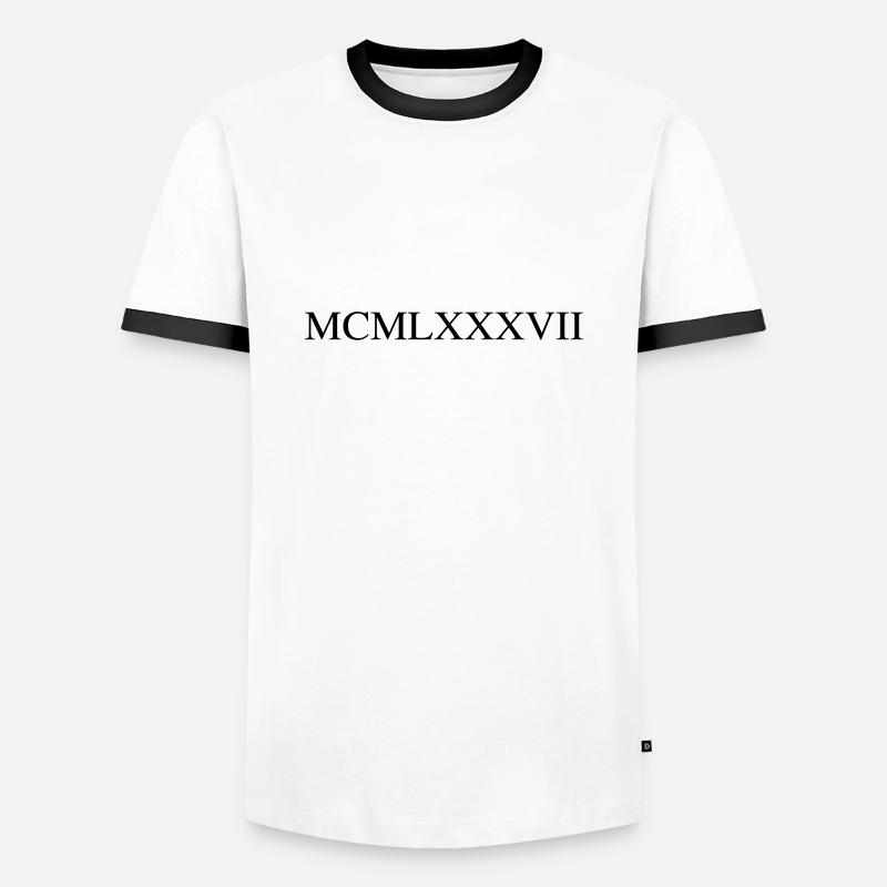 1987 - Men's Ringer Shirt - white/black