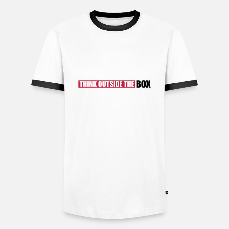 Saying Outside Thinking - Men's Ringer Shirt - white/black
