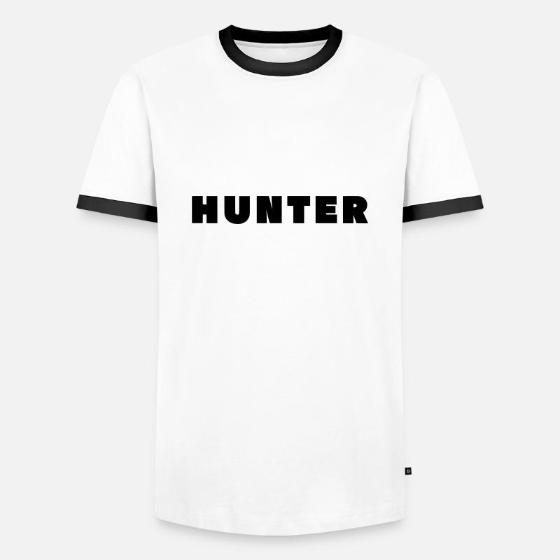 HUNTER - Men's Ringer Shirt - white/black