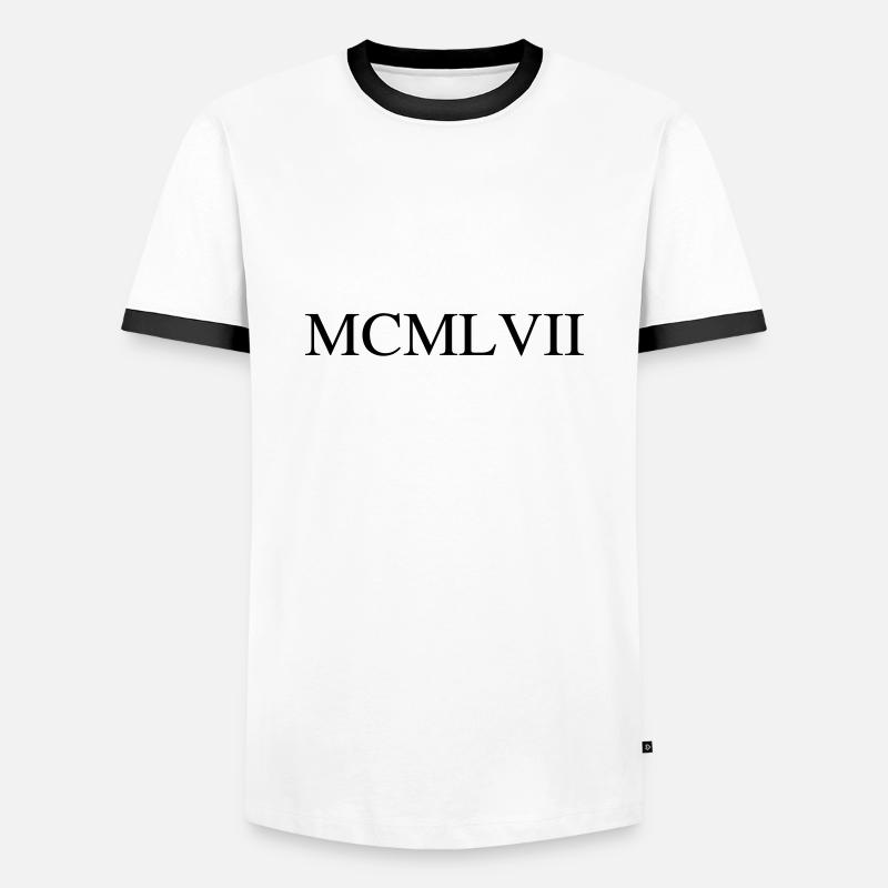 1957 - Men's Ringer Shirt - white/black