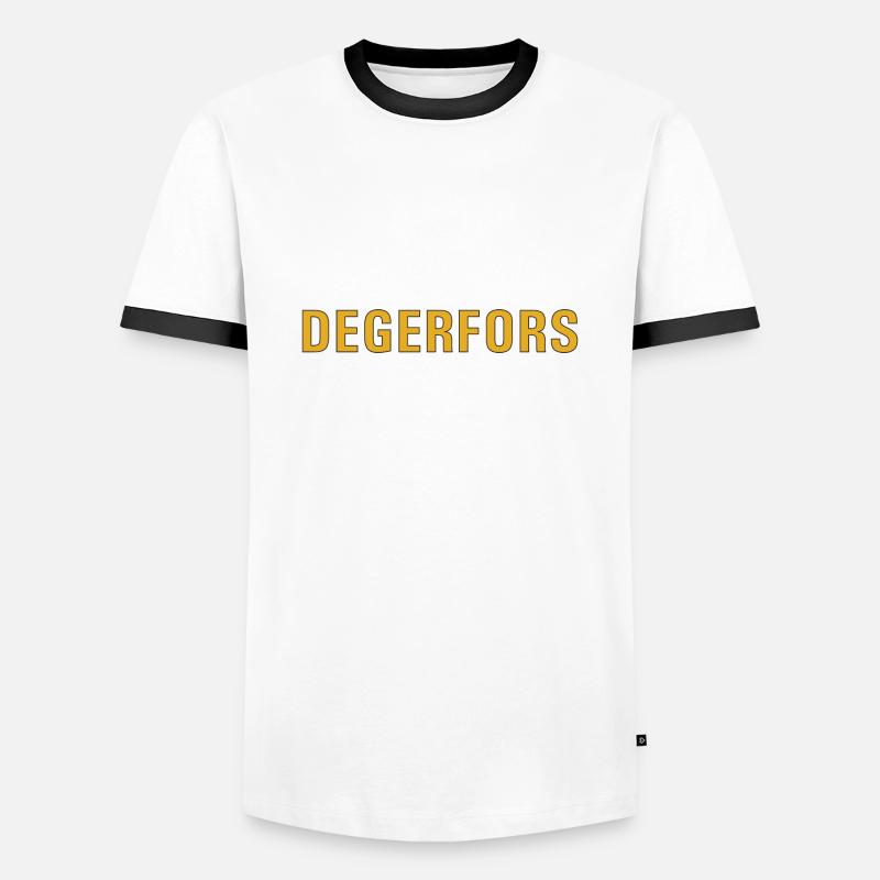 Degerfors - Männer Kontrast-T-Shirt - Weiß/Schwarz
