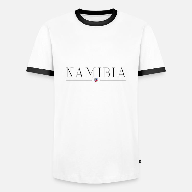 Ich liebe Namibia - Männer Kontrast-T-Shirt - Weiß/Schwarz