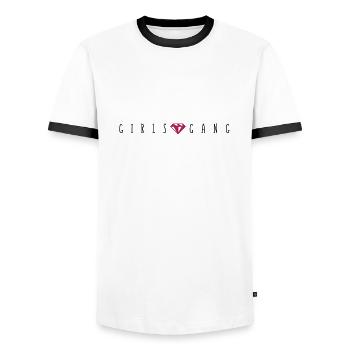 girls gang diamond - Männer Kontrast-T-Shirt - Weiß/Schwarz - Vorne - AI Model Female 172 light (172cm) & AI Model Male 178 dark (178cm)