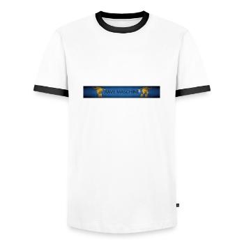 Rave Maschine - Männer Kontrast-T-Shirt - Weiß/Schwarz - Vorne - AI Model Female 172 light (172cm) & AI Model Male 178 dark (178cm)