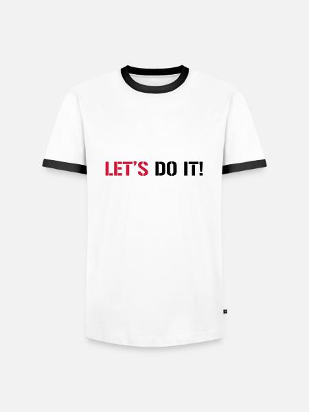 Let's do it! - Men's Ringer Shirt - white/black