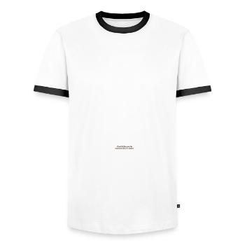 Kaarst - Männer Kontrast-T-Shirt - Weiß/Schwarz - Vorne - AI Model Female 172 light (172cm) & AI Model Male 178 dark (178cm)