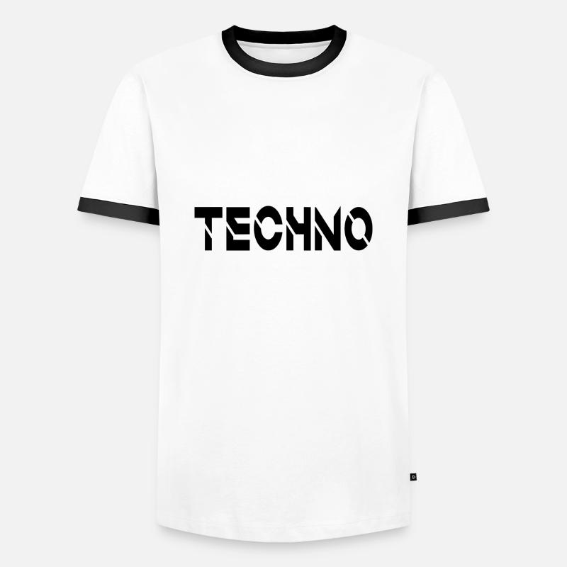 Techno - Men's Ringer Shirt - white/black