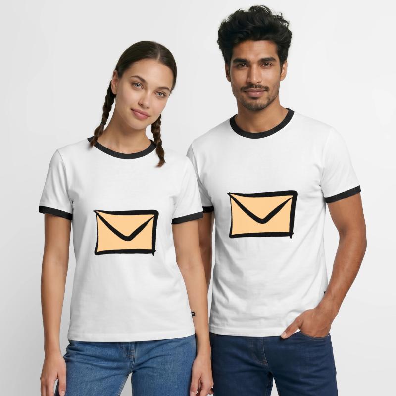 Letter / Envelope icon. Post / E-Mail. Men's Ringer Shirt