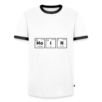 Moin Chemiker Geschenk Chemie Wissenschaft - Männer Kontrast-T-Shirt - Weiß/Schwarz - Vorne - AI Model Female 172 light (172cm) & AI Model Male 178 dark (178cm)
