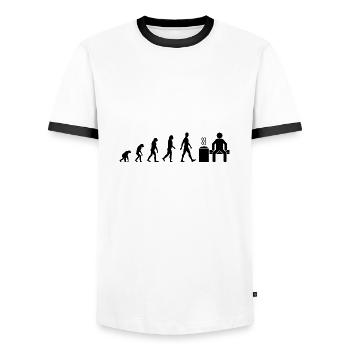 Mann Sauna Geschenk Saunahaus Banja Spa Hamam - Männer Kontrast-T-Shirt - Weiß/Schwarz - Vorne - AI Model Female 172 light (172cm) & AI Model Male 178 dark (178cm)