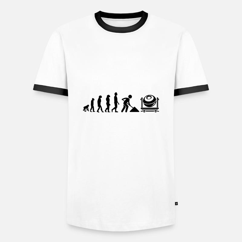 Cement mixer evolution - Men's Ringer Shirt - white/black