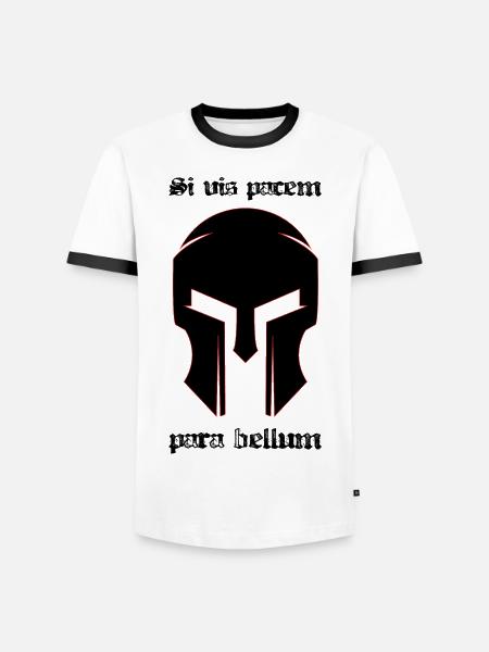 Si vis pacem - T-shirt contrasté Homme - blanc/noir