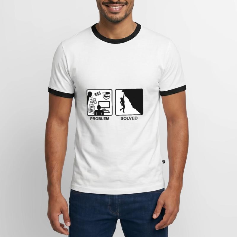 Climbing solves problems Men's Ringer Shirt