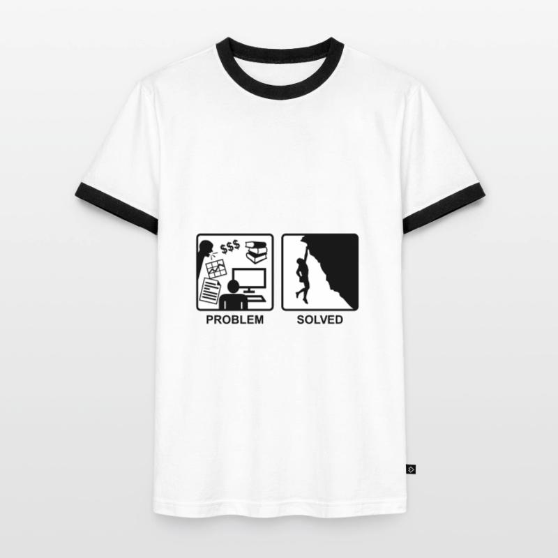 Climbing solves problems Men's Ringer Shirt