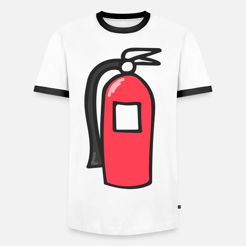 fire extinguisher - Men's Ringer Shirt - white/black