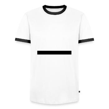 Black bar Simple + Beautiful! - Men's Ringer Shirt - white/black - Front - AI Model Female 172 light (172cm) & AI Model Male 178 dark (178cm)
