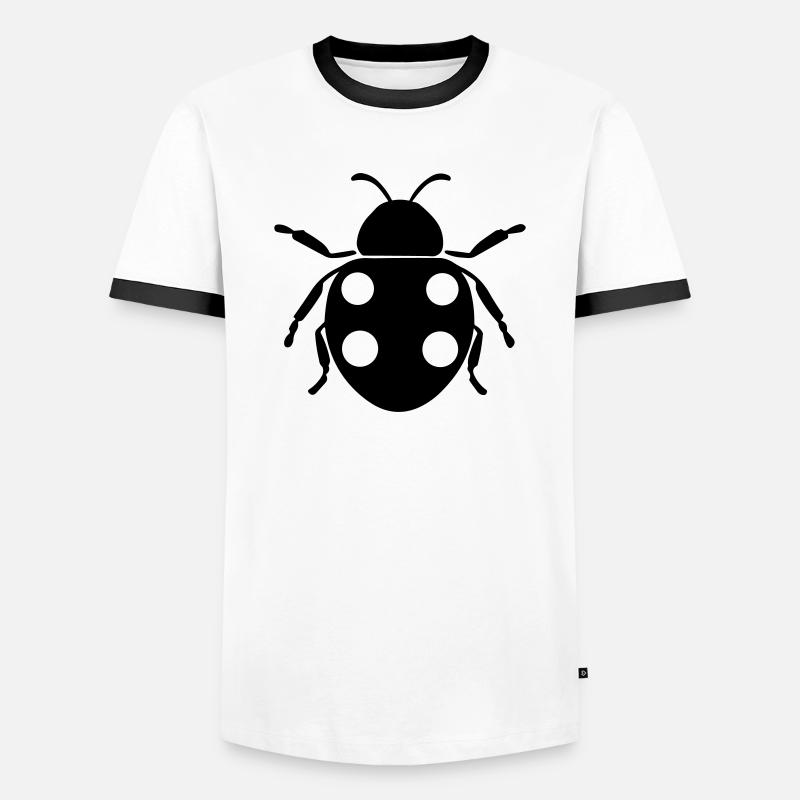 Ladybug - Men's Ringer Shirt - white/black