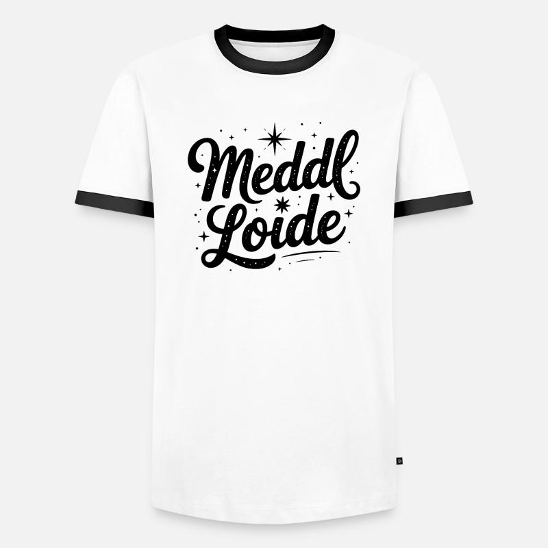 Meddl Loide - Deutsche Memes - Männer Kontrast-T-Shirt - Weiß/Schwarz