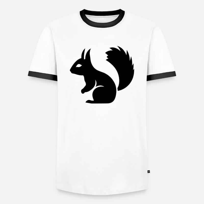 squirrel - Men's Ringer Shirt - white/black