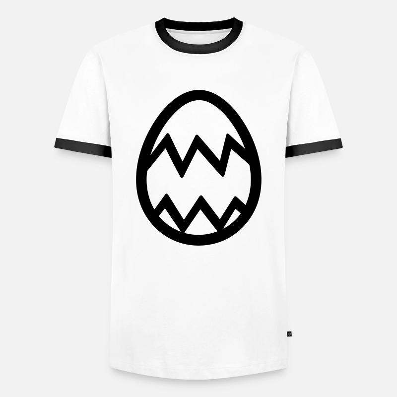 Egg - Men's Ringer Shirt - white/black