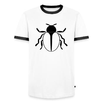 Marienkäfer - Männer Kontrast-T-Shirt - Weiß/Schwarz - Vorne - AI Model Female 172 light (172cm) & AI Model Male 178 dark (178cm)