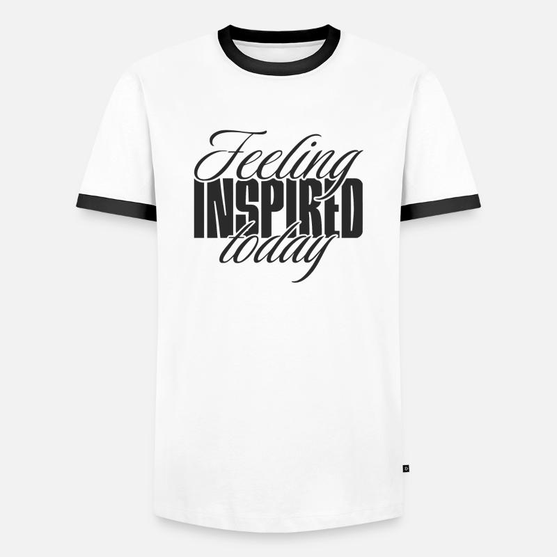 Feeling inspired today - Men's Ringer Shirt - white/black