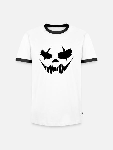 la peur - T-shirt contrasté Homme - blanc/noir