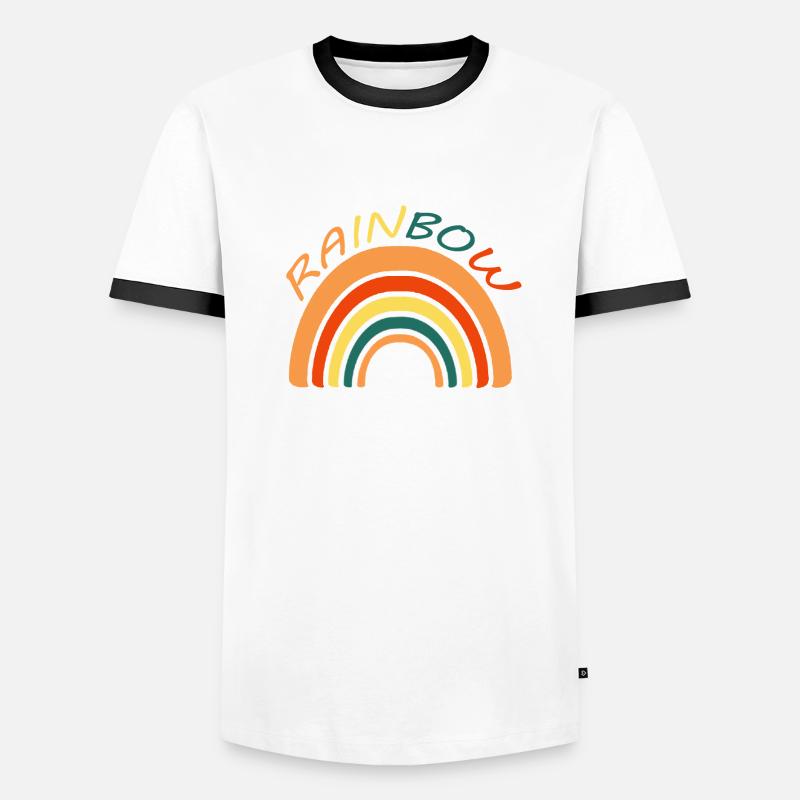 Regenbogen - Regenbogen - Regenbogen - Männer Kontrast-T-Shirt - Weiß/Schwarz