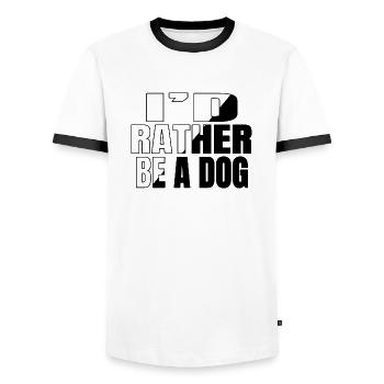 beagle lovers birthday present animal rights quote - Männer Kontrast-T-Shirt - Weiß/Schwarz - Vorne - AI Model Female 172 light (172cm) & AI Model Male 178 dark (178cm)