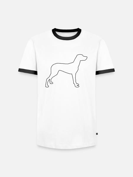 Vizla Contours 1 - Men's Ringer Shirt - white/black