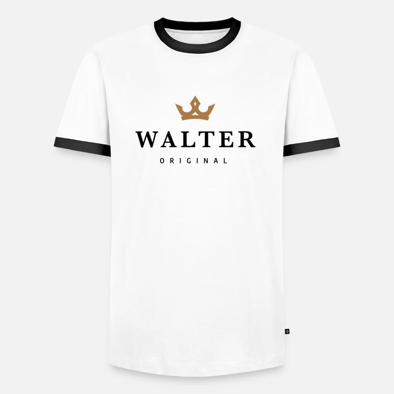 Walter - Men's Ringer Shirt - white/black