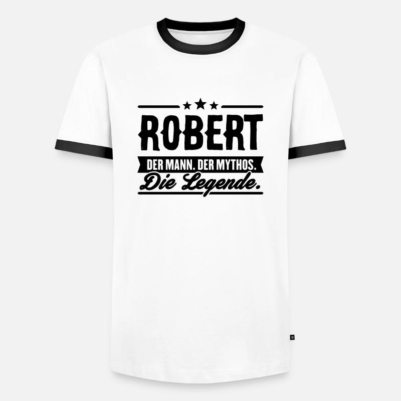 Man Myth Legend Robert - Men's Ringer Shirt - white/black