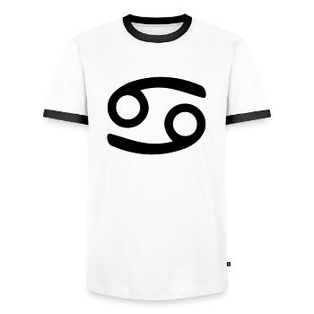 Krebs Sternzeichen - Männer Kontrast-T-Shirt - Weiß/Schwarz - Vorne - AI Model Female 172 light (172cm) & AI Model Male 178 dark (178cm)