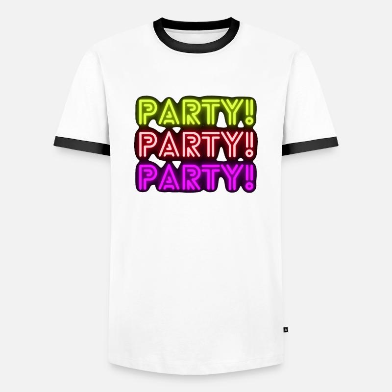 DIE PARTEI - Männer Kontrast-T-Shirt - Weiß/Schwarz