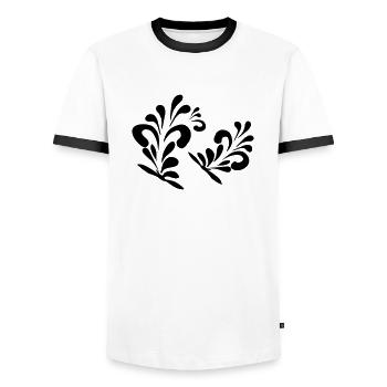 Bembel Schwung Frankfurt - Männer Kontrast-T-Shirt - Weiß/Schwarz - Vorne - AI Model Female 172 light (172cm) & AI Model Male 178 dark (178cm)