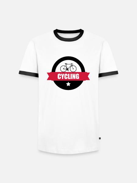 Cycling - T-shirt contrasté Homme - blanc/noir