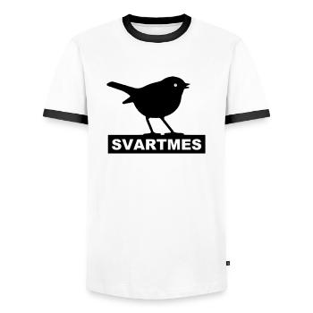 Svartmes - Sick tv locale - T-shirt contrasté Homme - blanc/noir - Devant - AI Model Female 172 light (172cm) & AI Model Male 178 dark (178cm)