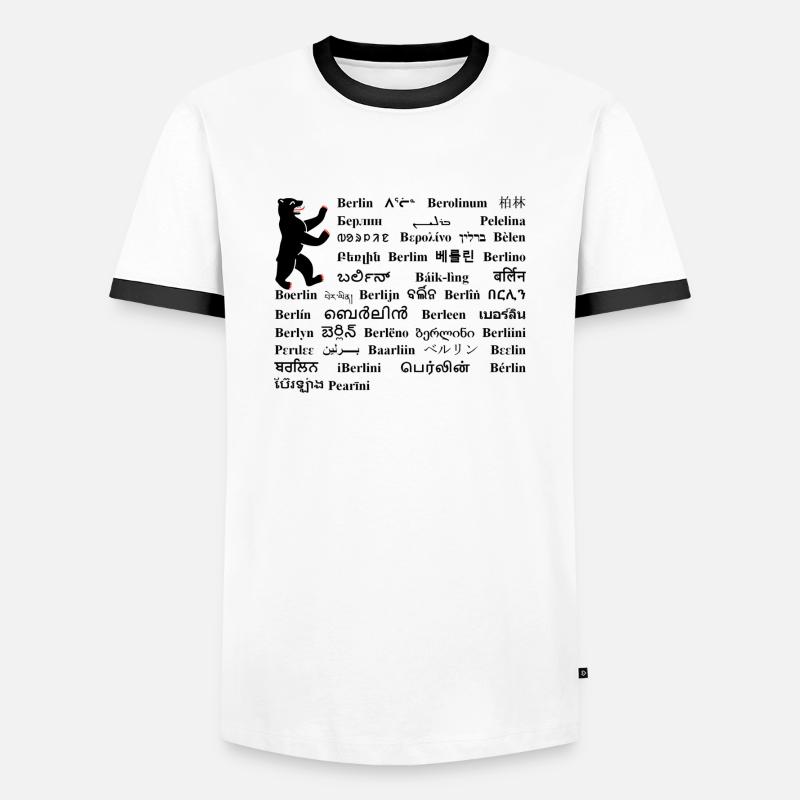 berlin s2 - Männer Kontrast-T-Shirt - Weiß/Schwarz