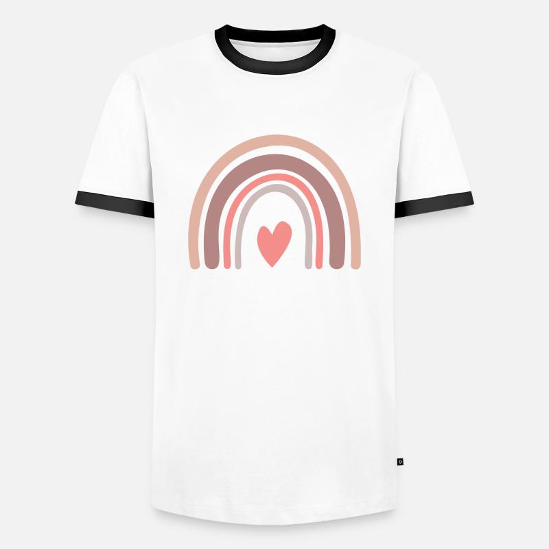 Rainbow - Men's Ringer Shirt - white/black