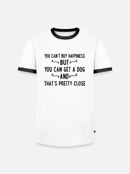 Hund - Männer Kontrast-T-Shirt - Weiß/Schwarz