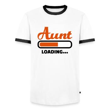 Tante - Männer Kontrast-T-Shirt - Weiß/Schwarz - Vorne - AI Model Female 172 light (172cm) & AI Model Male 178 dark (178cm)