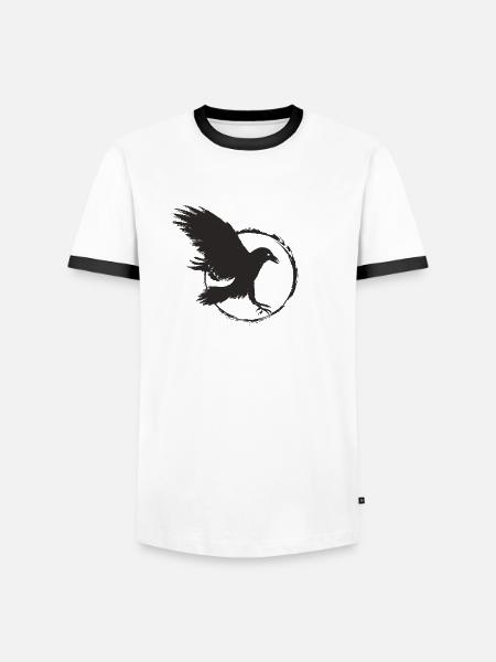 Raven - Men's Ringer Shirt - white/black