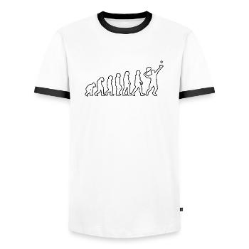 Tennisverein Tennis Tennisliebhaber Tennisspieler - Männer Kontrast-T-Shirt - Weiß/Schwarz - Vorne - AI Model Female 172 light (172cm) & AI Model Male 178 dark (178cm)
