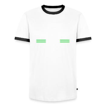 Bûcheron charpentier bébé et enfant en bas âge chemises - T-shirt contrasté Homme - blanc/noir - Devant - AI Model Female 172 light (172cm) & AI Model Male 178 dark (178cm)